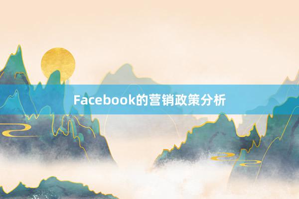 Facebook的营销政策分析